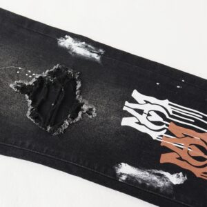 amiri denim pants paint splatter