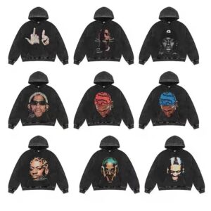 saint rodman washed hoodie black