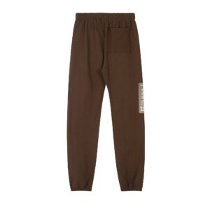 travis scott brown embroidered joggers