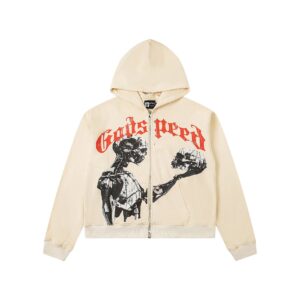 godspeed skull print hoodie multicolor