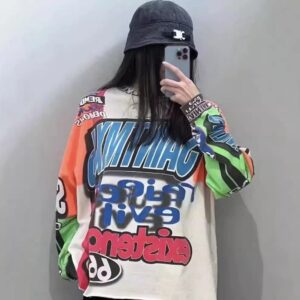 saint graffiti long sleeve tee multicolor