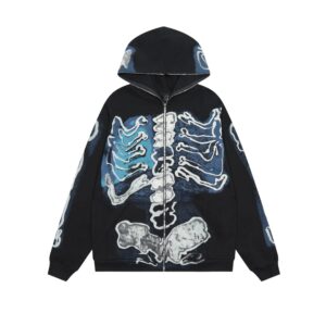 travis scott skeleton hoodie black