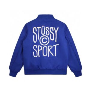 stussy varsity jacket multi color