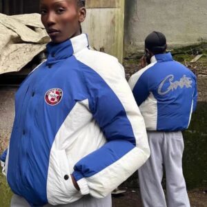 corteiz colorblock puffer jacket