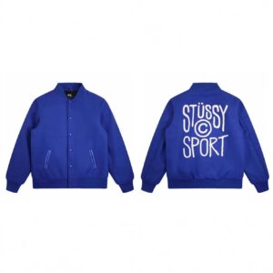 stussy varsity jacket multicolor