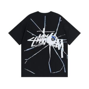 stussy cracked print tee multi color
