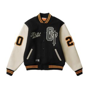 tra alphabet embroidered varsity jacket multi