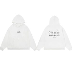​​maison margiela oversized hooded sweatshirt black/white​