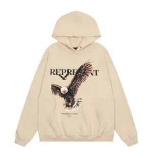 represent eagle washed hoodie multicolor