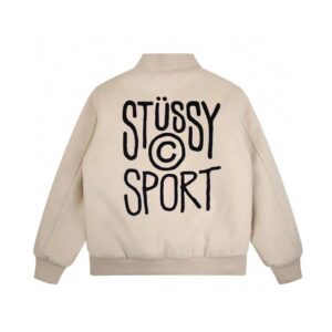 stussy varsity jacket multi color