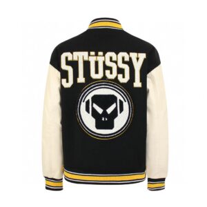 stussy varsity jacket multi color