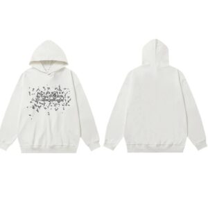 ​​maison margiela oversized hooded sweatshirt black/white​