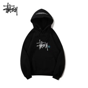 stussy embroidered hoodie multicolor
