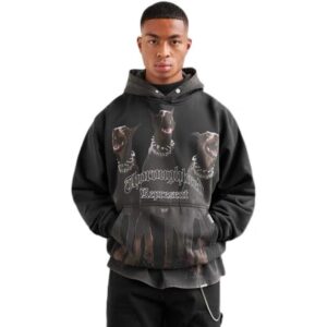 represent doberman vintage hoodie grey