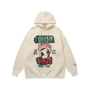 gallery dept joker flame hoodie black and white