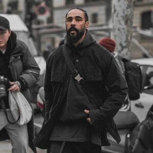 fog suede work jacket black