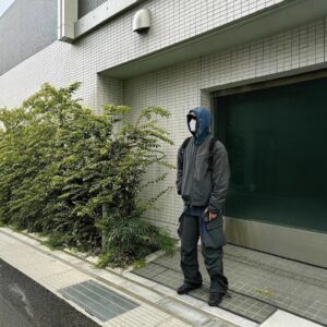 fararchive nylon utility jacket dark gray