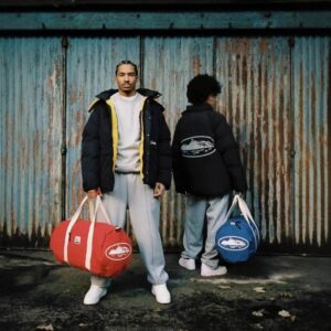 corteiz reflective embroidered jacket black