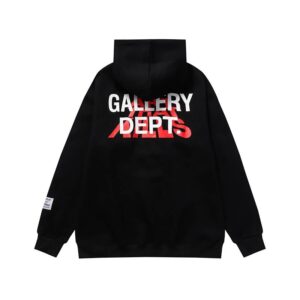gallery dept joker flame hoodie black and white