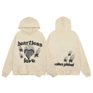 broken planet skull print hoodie multicolor