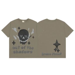 broken planet heart skull t shirt multicolor
