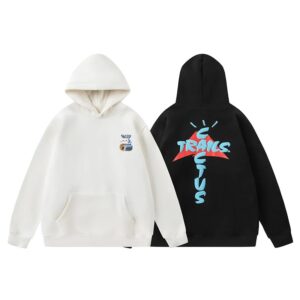 travis scott cactus hoodie, black/white