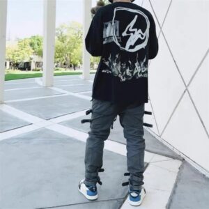 travis scott x hiroshi fujiwara long sleeve tee black