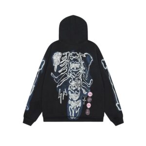travis scott skeleton hoodie black