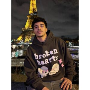 broken planet skull print hoodie multicolor