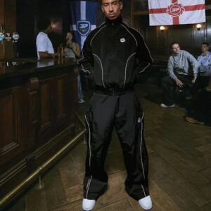 bp reflective stripe joggers black