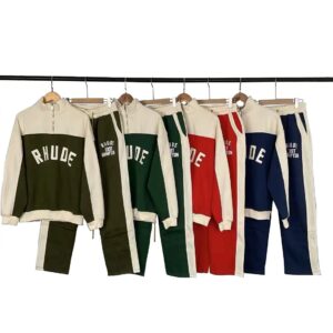 rhude half zip tracksuit multicolor