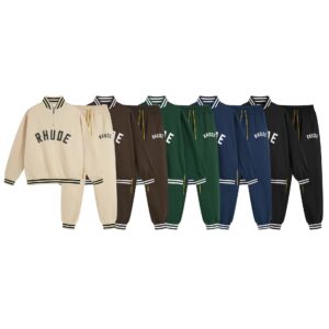 rhude half zip tracksuit multicolor