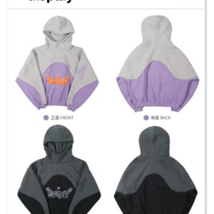 ​​saint men's fw25 3d foam color block fleece lined hoodie​