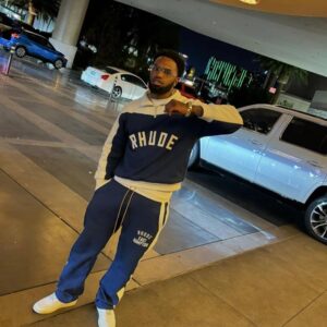 rhude half zip tracksuit multicolor