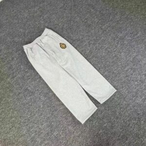 corteiz badge embroidered sweat set grey