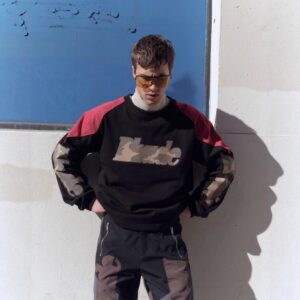 rhude camo colorblock sweatshirt multicolor