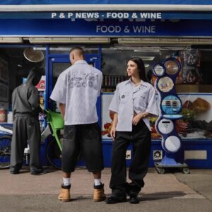 bp letters washed denim shorts multi