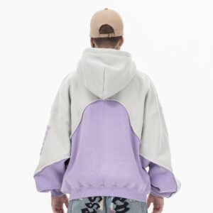 ​​saint men's fw25 3d foam color block fleece lined hoodie​