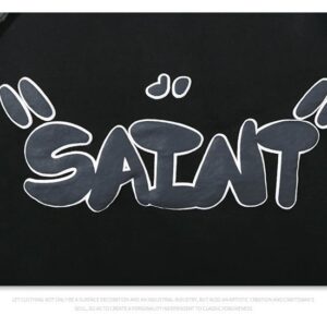 ​​saint men's fw25 3d foam color block fleece lined hoodie​