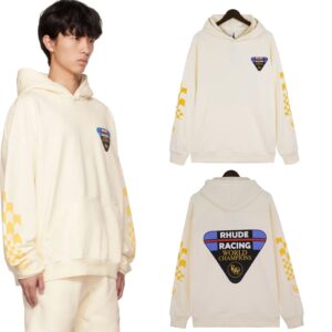 rhude triangle print hoodie multicolor