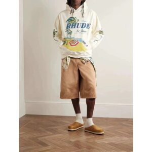 rhude beach print hoodie multicolor