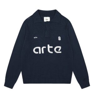 arte embroidered knit sweater multicolor
