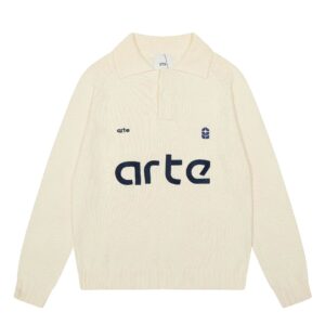 arte embroidered knit sweater multicolor