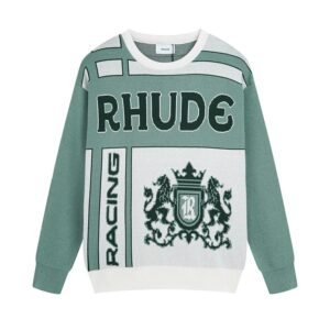 rhude embroidered crewneck sweater multicolor