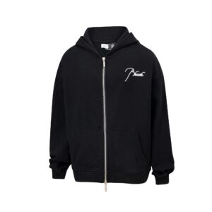 rhude embroidered zip hoodie multicolor