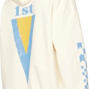 rhude racing hoodie cream
