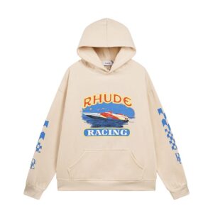 rhude racing printed hoodie multicolor