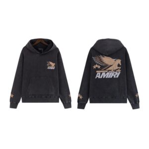 amiri crackled wing hoodie multicolor