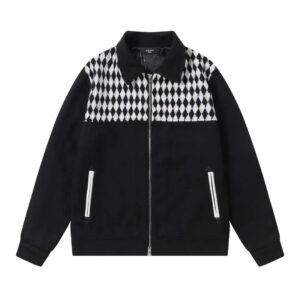 amiri wool logo jacket multicolor