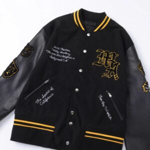 amiri lion varsity jacket multi
